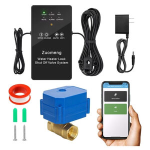 WiFi Water Leak Detector with Automatic Shutoff Valve Smart Water Heater Remote